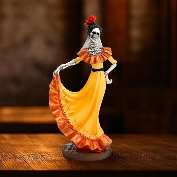 Realistic Day of The Dead Skeletons Statue Resin Figurines Halloween Decorations - Picture 7 of 7